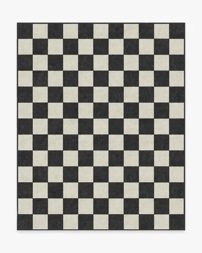 Ruggable Jaque Checkered Black Flatwoven Rug