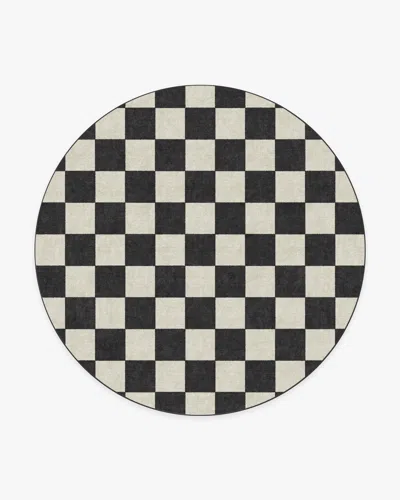 Ruggable Jaque Checkered Black Flatwoven Rug