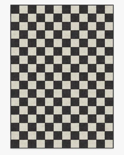 Ruggable Jaque Checkered Black Flatwoven Rug