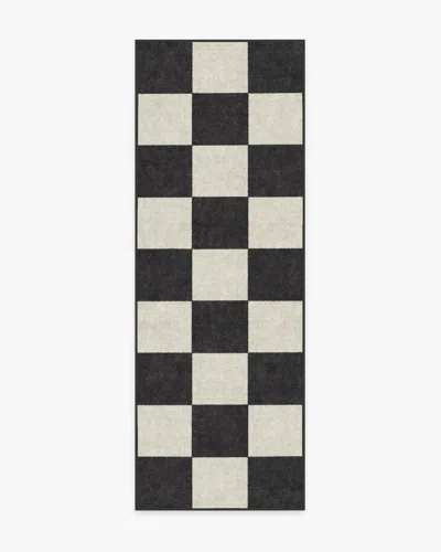 Ruggable Jaque Checkered Black Flatwoven Rug