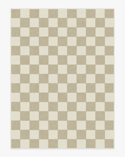 Ruggable Jaque Checkered Stone Flatwoven Rug In Multi