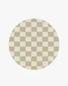 Ruggable Jaque Checkered Stone Flatwoven Rug In Multi