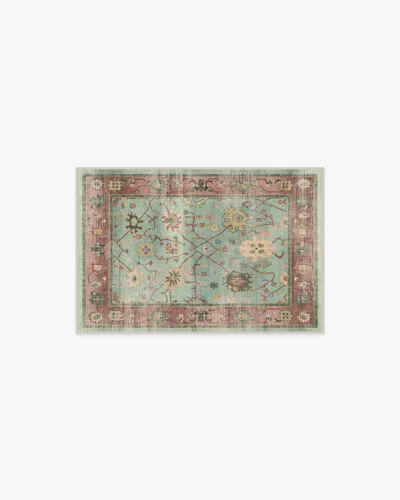 Ruggable Jemima Sage And Rosewood Flatwoven Rug In Multi