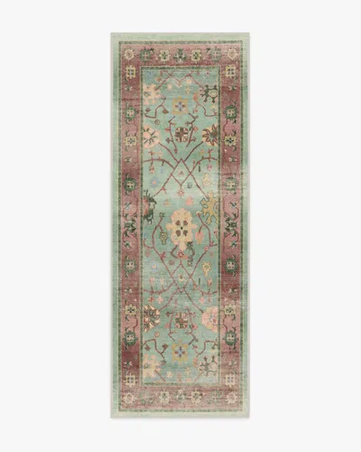 Ruggable Jemima Sage And Rosewood Flatwoven Rug In Multi