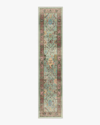 Ruggable Jemima Sage And Rosewood Flatwoven Rug In Multi