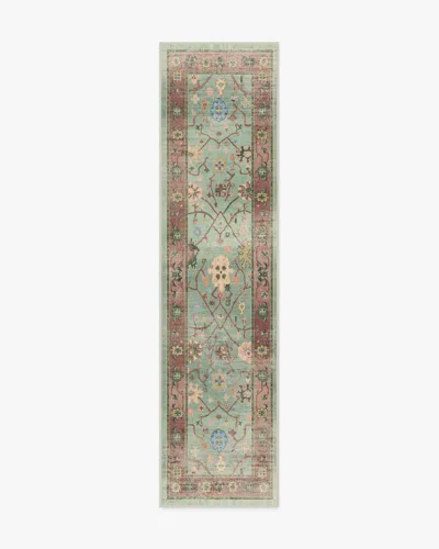 Ruggable Jemima Sage And Rosewood Flatwoven Rug In Multi