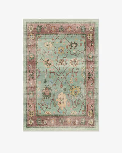 Ruggable Jemima Sage And Rosewood Flatwoven Rug In Multi