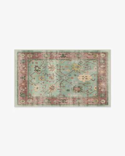 Ruggable Jemima Sage And Rosewood Flatwoven Rug In Multi
