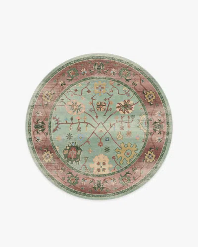 Ruggable Jemima Sage And Rosewood Flatwoven Rug In Green