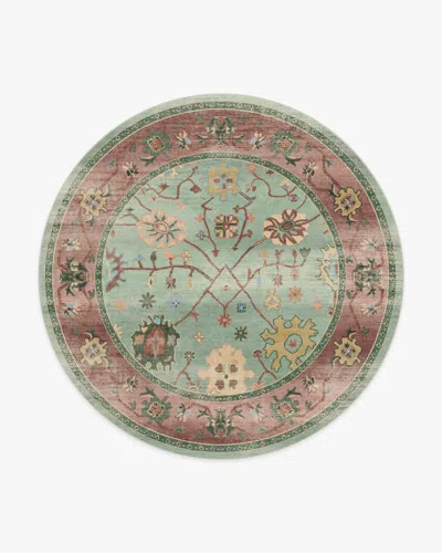 Ruggable Jemima Sage And Rosewood Flatwoven Rug In Green