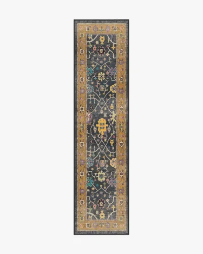 Ruggable Jemima Vintage Ink Multicolour Flatwoven Rug In Blue