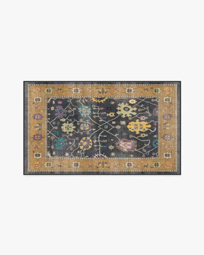 Ruggable Jemima Vintage Ink Multicolour Flatwoven Rug In Blue