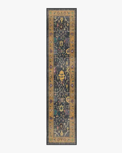 Ruggable Jemima Vintage Ink Multicolour Flatwoven Rug In Blue
