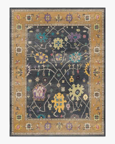 Ruggable Jemima Vintage Ink Multicolour Flatwoven Rug In Blue