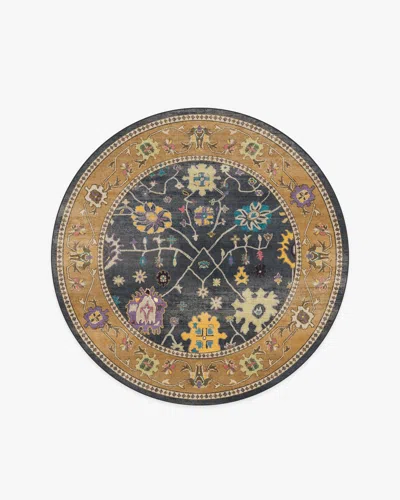 Ruggable Jemima Vintage Ink Multicolour Flatwoven Rug In Blue