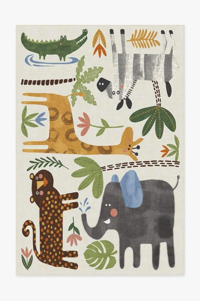 Ruggable Jungle Safari Multicolour Flatwoven Rug