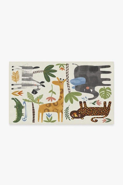 Ruggable Jungle Safari Multicolour Flatwoven Rug