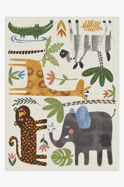 Ruggable Jungle Safari Multicolour Flatwoven Rug