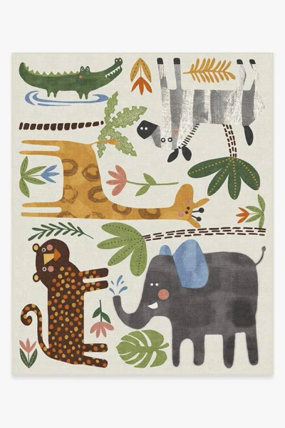 Ruggable Jungle Safari Multicolour Flatwoven Rug