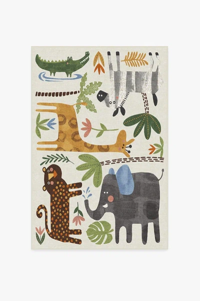 Ruggable Jungle Safari Multicolour Flatwoven Rug