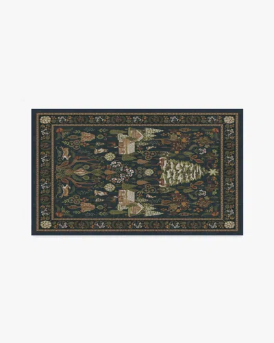 Ruggable Juniper Midnight Blue Flatwoven Rug In Black