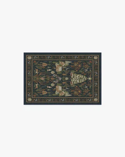 Ruggable Juniper Midnight Blue Flatwoven Rug In Black