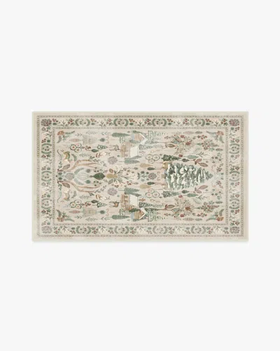 Ruggable Juniper Neutral Multicolor Flatwoven Rug In White