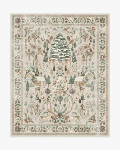 Ruggable Juniper Neutral Multicolor Flatwoven Rug In Green
