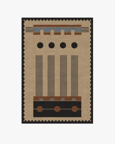 Ruggable Kasi Black & Tan Flatwoven Rug By Architectural Digest In Brown