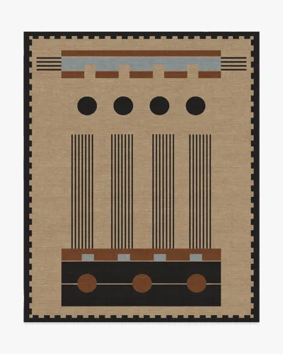 Ruggable Kasi Black & Tan Flatwoven Rug By Architectural Digest In Brown