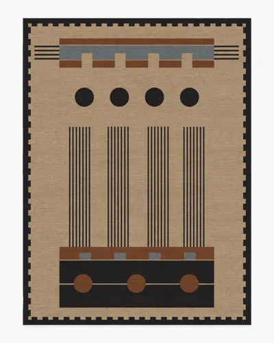 Ruggable Kasi Black & Tan Flatwoven Rug By Architectural Digest In Brown