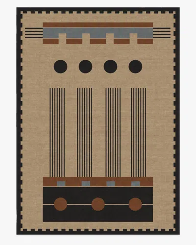 Ruggable Kasi Black & Tan Flatwoven Rug By Architectural Digest In Brown
