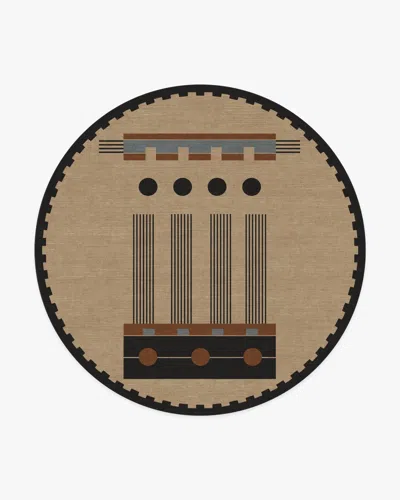 Ruggable Kasi Black & Tan Flatwoven Rug By Architectural Digest In Brown