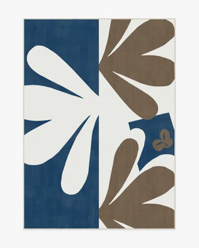 Ruggable Kolmikko Blue & Tan Flatwoven Rug By Marimekko In Multi