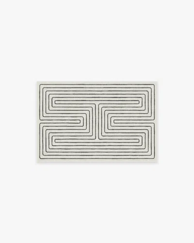 Ruggable Labyrinth Black & Ivory Flatwoven Rug By Jonathan Adler