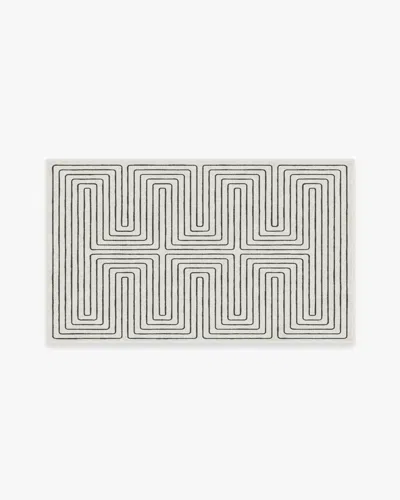 Ruggable Labyrinth Black & Ivory Flatwoven Rug By Jonathan Adler