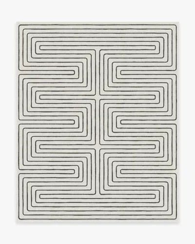 Ruggable Labyrinth Black & Ivory Flatwoven Rug By Jonathan Adler
