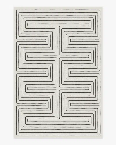 Ruggable Labyrinth Black & Ivory Flatwoven Rug By Jonathan Adler