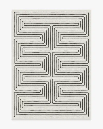 Ruggable Labyrinth Black & Ivory Flatwoven Rug By Jonathan Adler