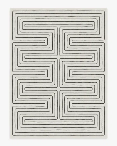 Ruggable Labyrinth Black & Ivory Flatwoven Rug By Jonathan Adler