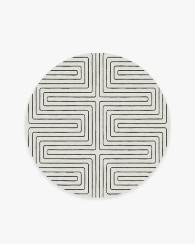 Ruggable Labyrinth Black & Ivory Flatwoven Rug By Jonathan Adler