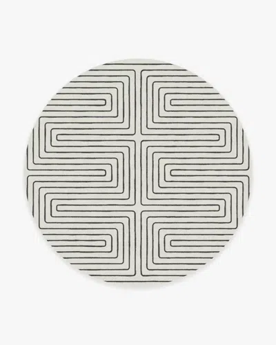 Ruggable Labyrinth Black & Ivory Flatwoven Rug By Jonathan Adler