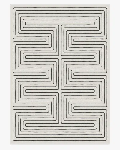 Ruggable Labyrinth Black & Ivory Flatwoven Rug By Jonathan Adler