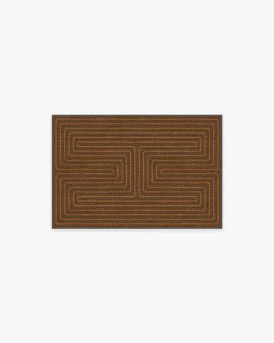 Ruggable Labyrinth Brown & Orange Flatwoven Rug By Jonathan Adler