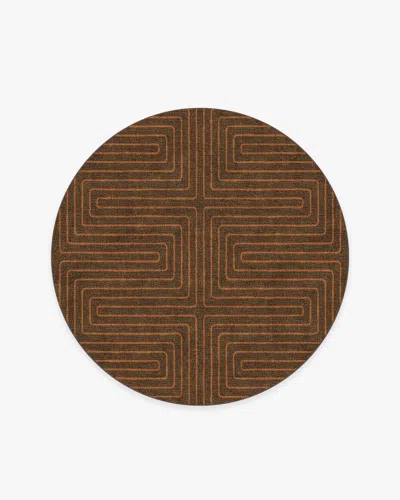 Ruggable Labyrinth Brown & Orange Flatwoven Rug By Jonathan Adler