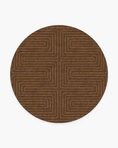 Ruggable Labyrinth Brown & Orange Flatwoven Rug By Jonathan Adler
