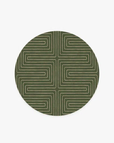 Ruggable Labyrinth Fern Green Flatwoven Rug By Jonathan Adler