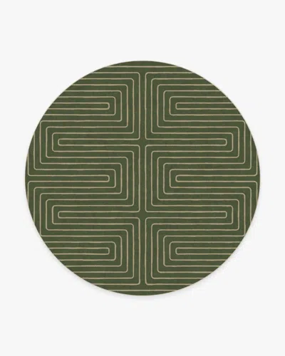 Ruggable Labyrinth Fern Green Flatwoven Rug By Jonathan Adler
