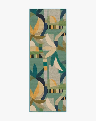 Ruggable Laguna Teal Multicolor Outdoor Rug