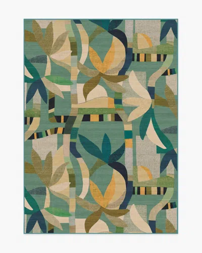 Ruggable Laguna Teal Multicolor Outdoor Rug
